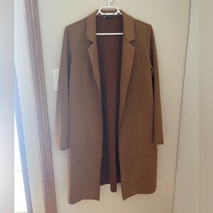 Zara Tan Suede Coat